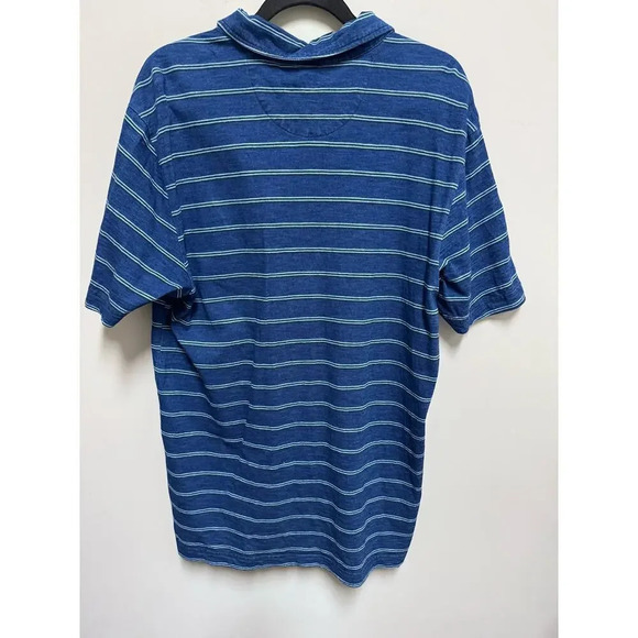 Peter Millar Blue & Denim Stripe Cotton Polo Size Medium - Picture 2 of 8